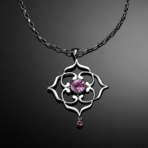 Spirit Necklace with pink amethysts