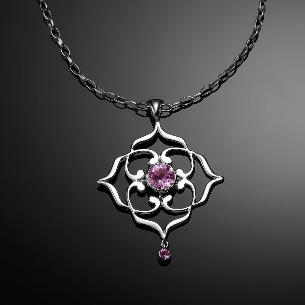 Spirit Necklace with pink amethysts
